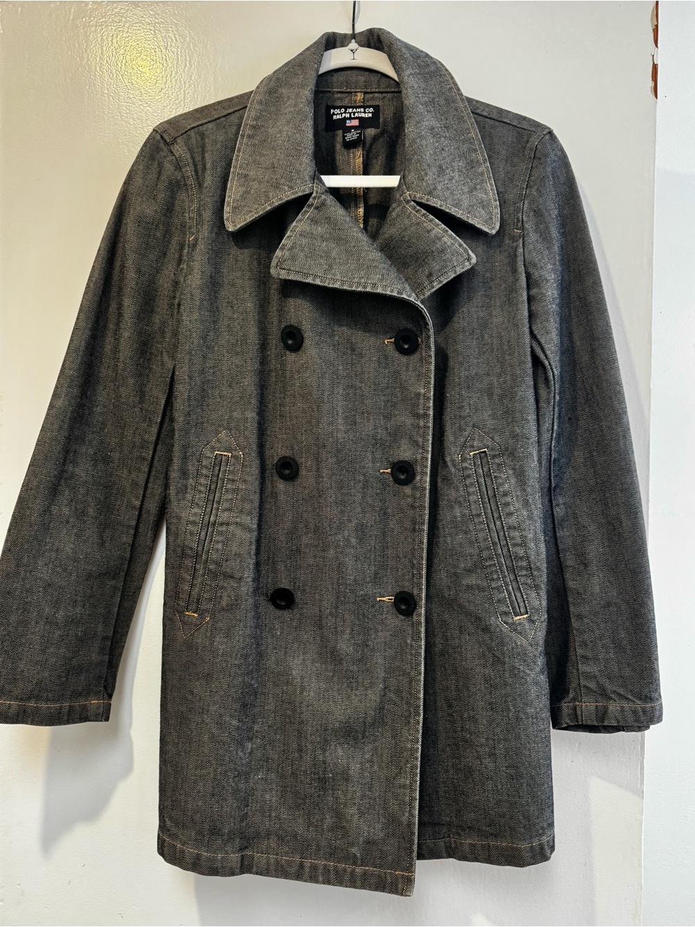 Polo Jeans by Ralph Lauren vintage 90’s pea coat.
Sz S